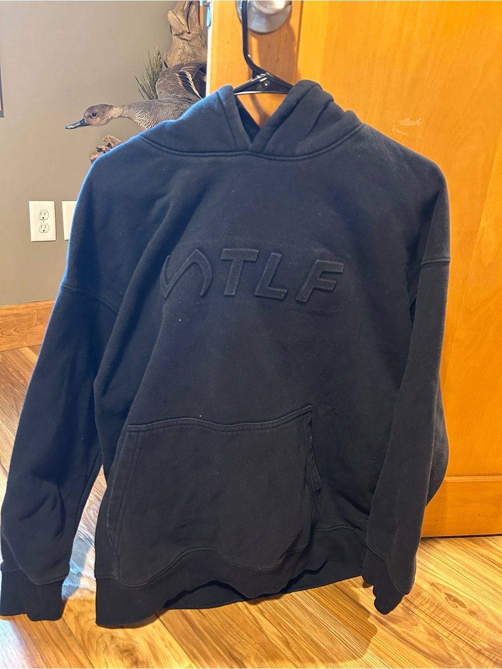 Black STLF Embroidered Hoodie Size Small/Medium